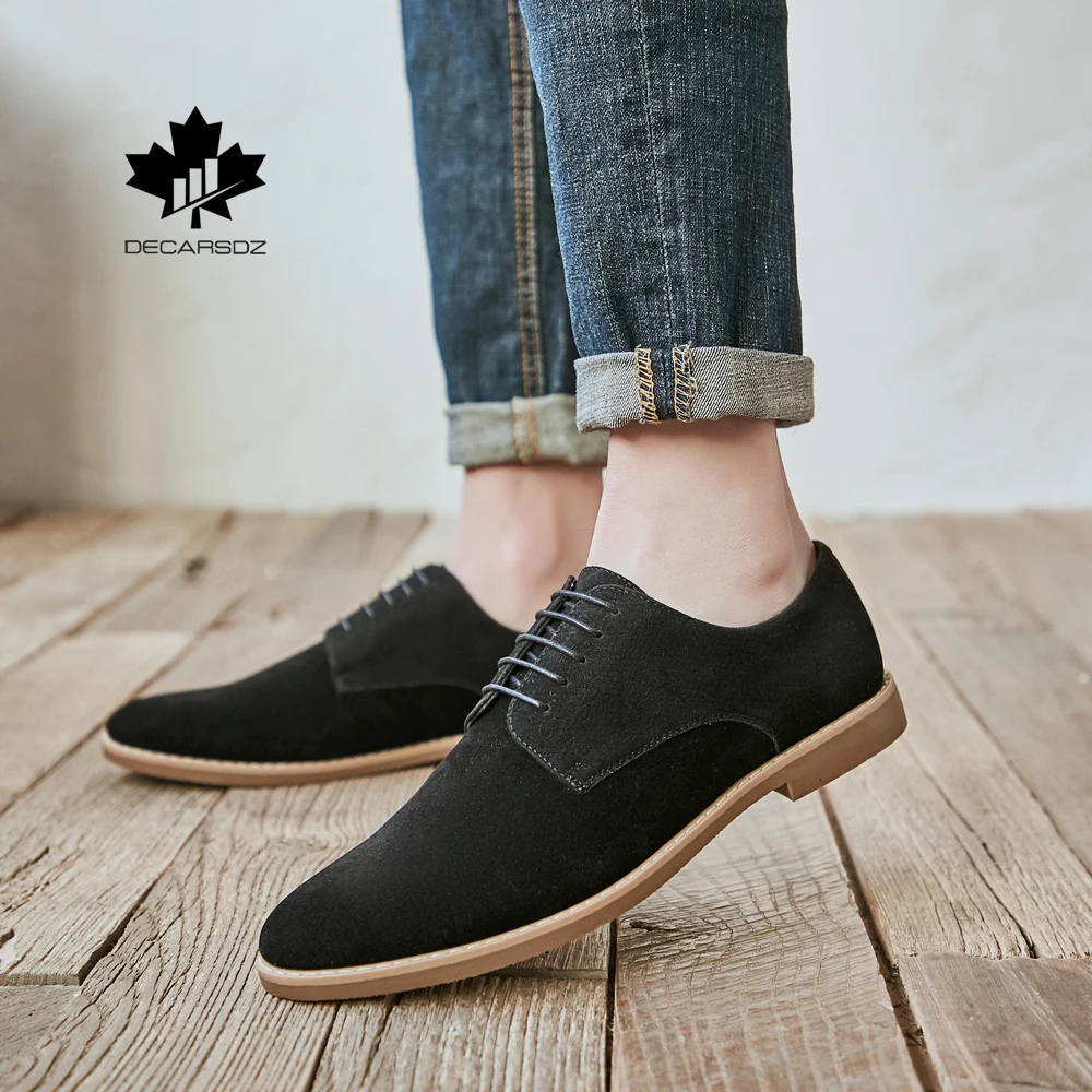 Новинка 2020 Черная мужская повседневная обувь Мужская модная замшевая офисная
