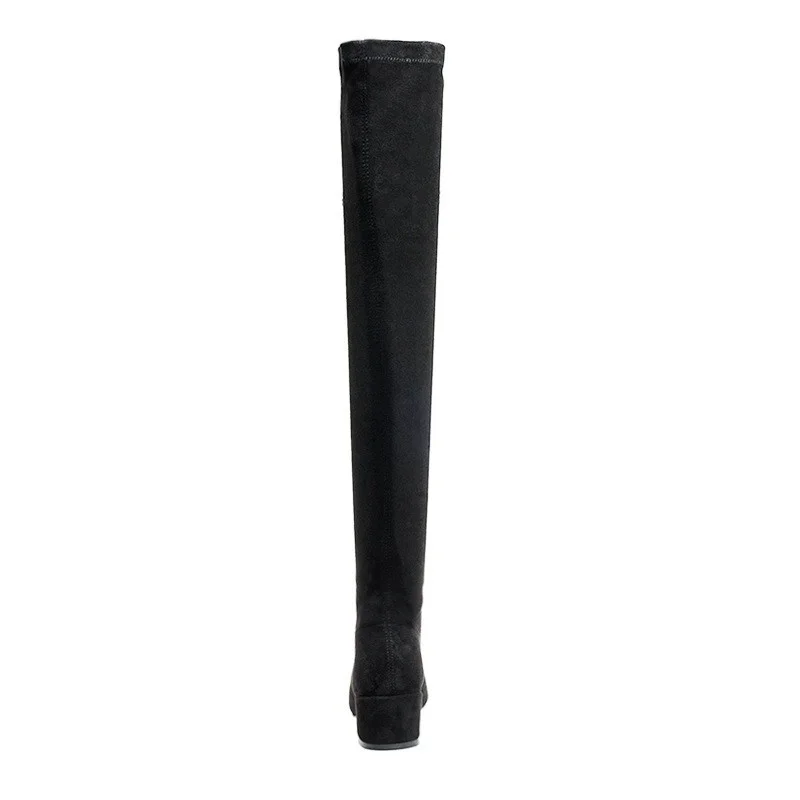 

Winter Boots Women Knee High Long Boots Plus Size 41 42 Sexy Pointed Toe Winter Warm Fleece Fur High Heels Over The Knee Boots