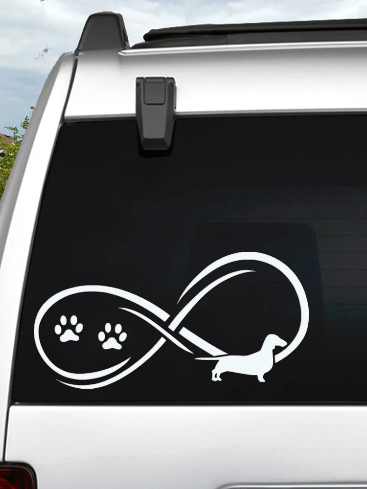 40743# наклейки на авто Винерская Собака Такса Бесконечность водонепроницаемые