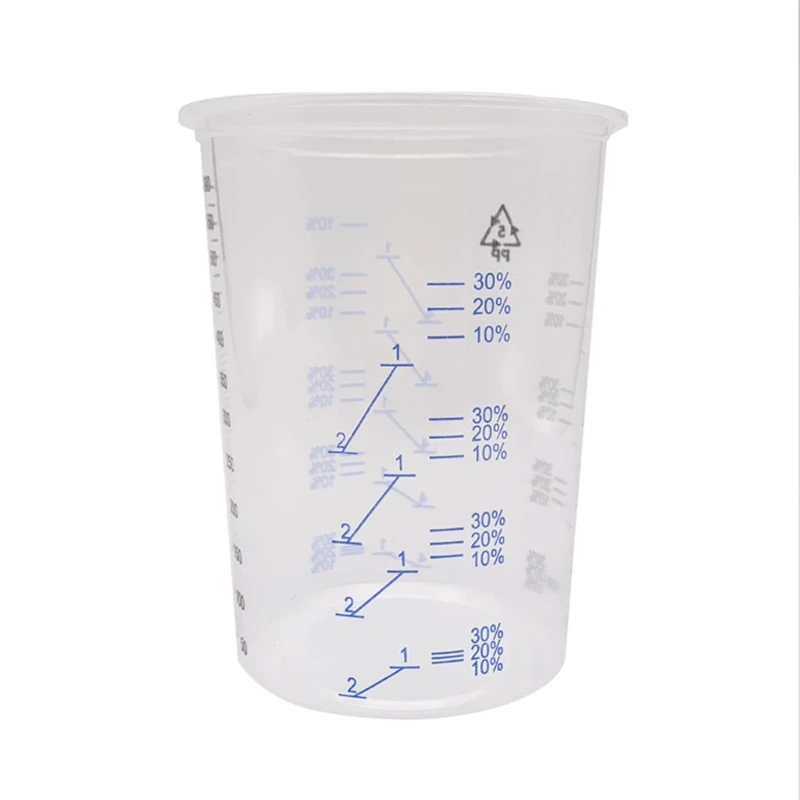 

50Pcs Disposable Clear Graduated Plastic Mixing Cups for Paint UV Resin Epoxy