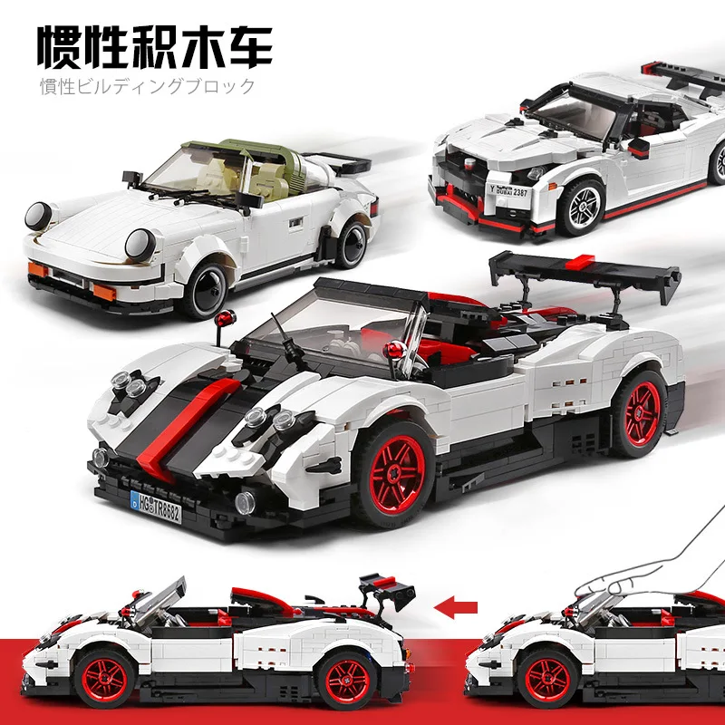 

Mould king 13103 13105 Creative High-Tech Building Blocks 911 Pagani Sports Car Static Assembly Educational Toys Birthday Gift