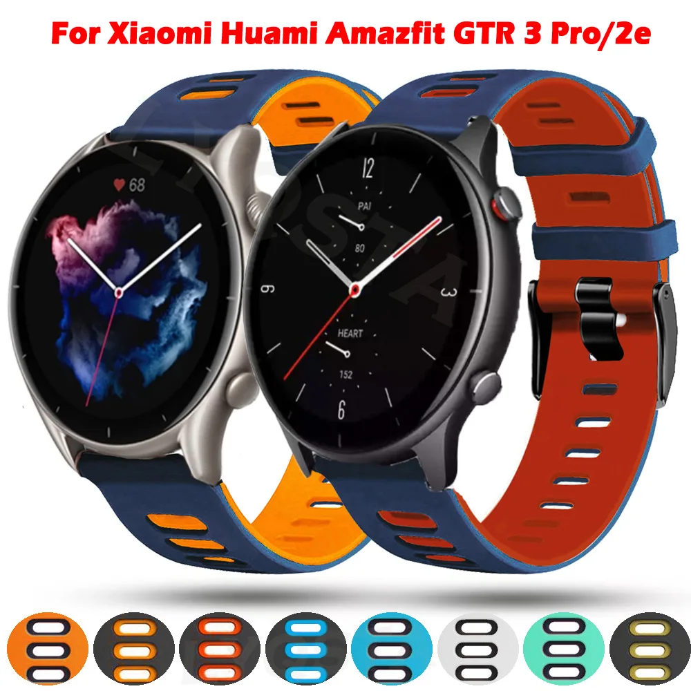 

Ремешок для часов Xiaomi Huami Amazfit GTR 3 3Pro, силиконовый сменный Браслет для смарт-часов Amazfit GTR 2 2e 47 мм, 22 мм