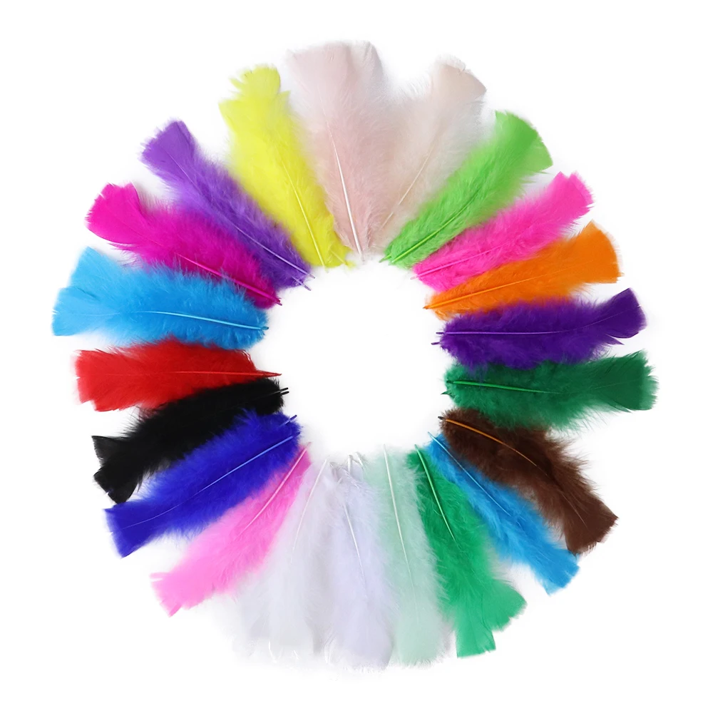 100 шт индейки отделка Перья Лента для платья одежда шитье бахрома перо аксессуар