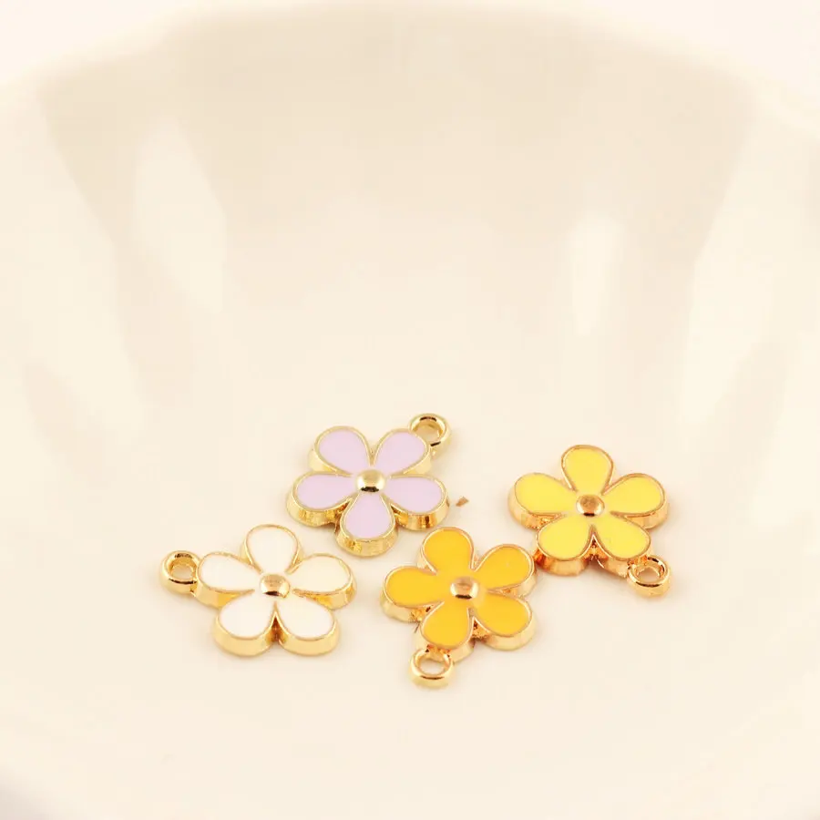 30 шт./лот Новое поступление ювелирные изделия цветок DIY Подвески масляная капля