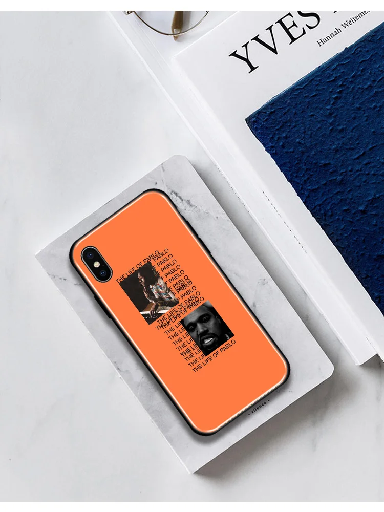 Kanye West Rapper Coque TPU Мягкий силиконовый стеклянный чехол для телефона, чехол для Apple iPhone 6 6s 7 8 Plus X XR XS 11 Pro max