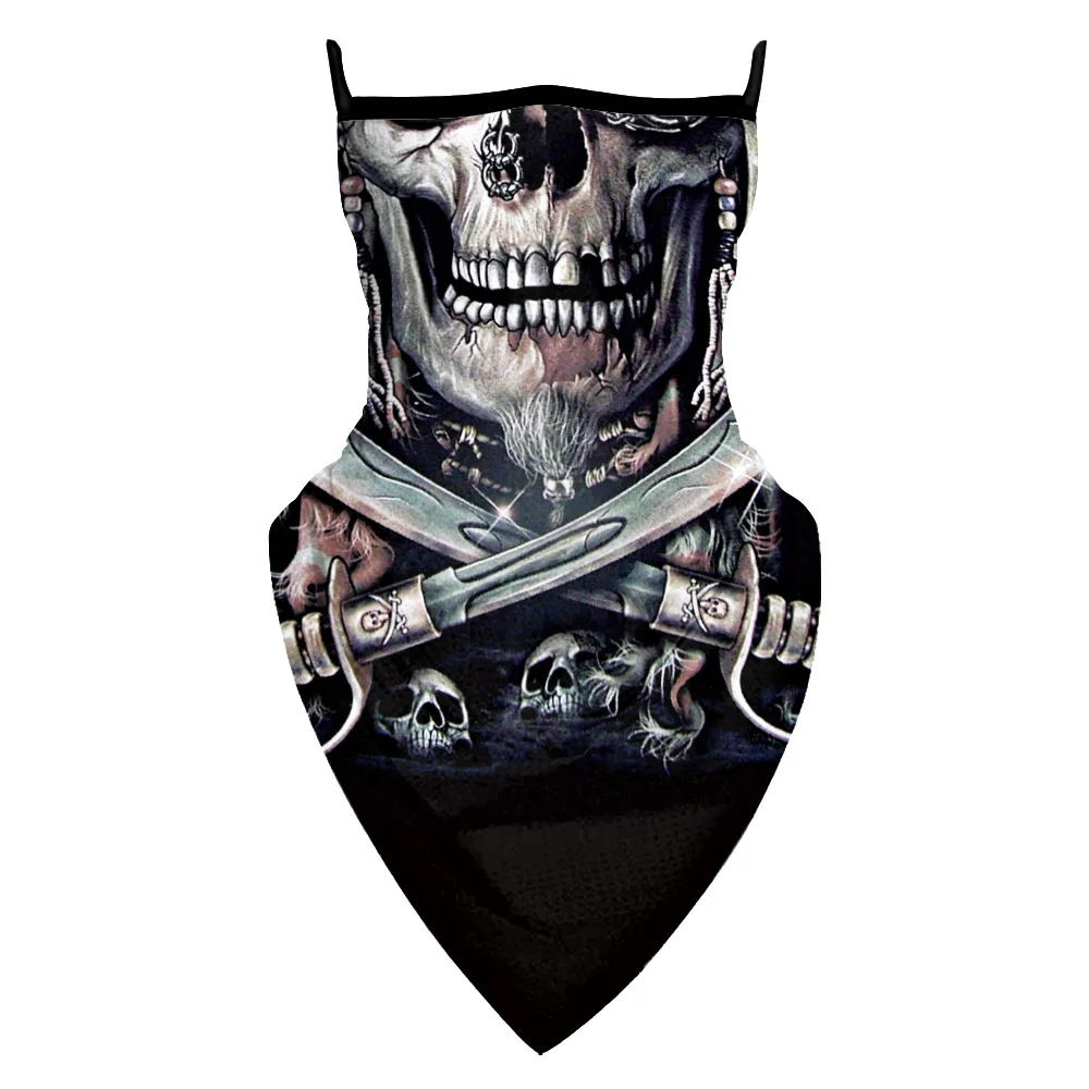 Череп Страшный Хэллоуин косплей маска для лица шейный шарф маски Бандана