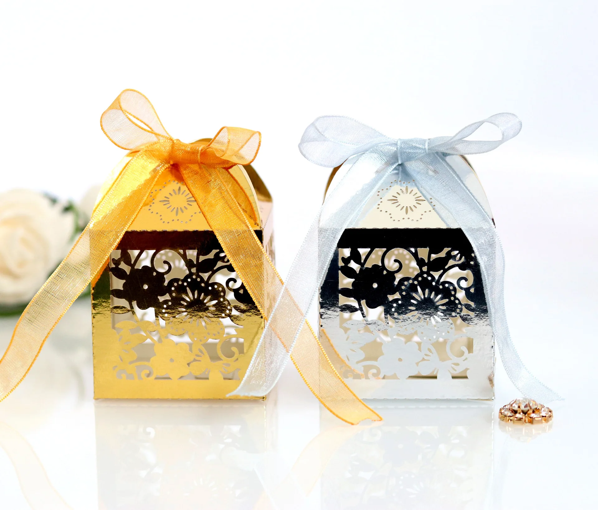 Пустотелые высекальные коробки для цветов розы помадера шоколада Свадебная