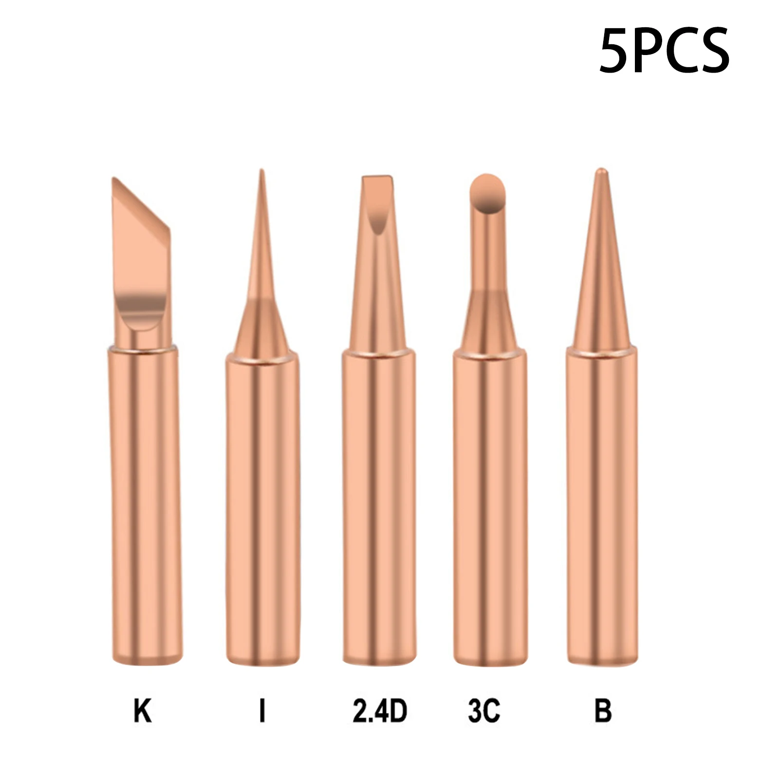 

Soldering Iron Tip Set Welding Iron Nozzle Head Electric Soldering Iron Lead-free Welding Tips Head BGA 5pcs Copper 900M-T