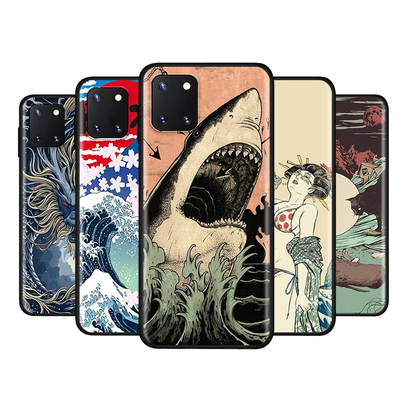 

Japanese wave Anime Dragon For Samsung M02 M31 S M60S M40 M30 M21 M20 M10 S M62 M12 F52 Note 20 Ultra 10 Pro Plus 8 9 Phone Case