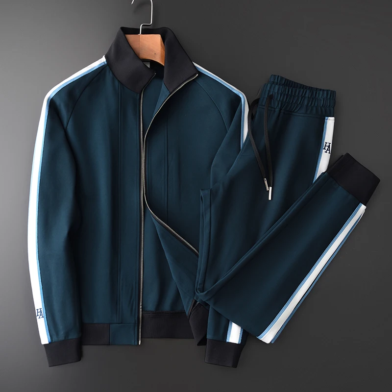 Комплекты (свитшот + брюки) роскошные мужские толстовки контрастных цветов с