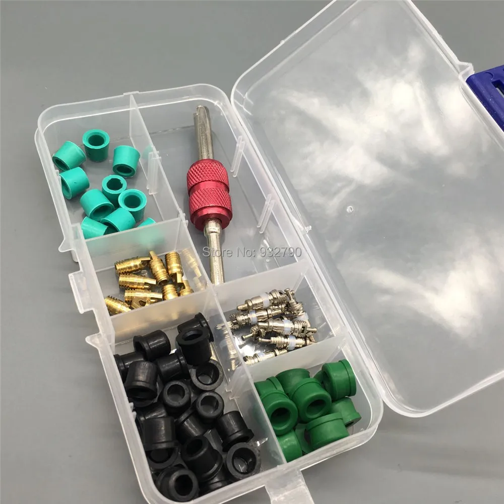 A/C AC Air Conditioning Valve Core Remover Installer Tool 2 Way Key Rubber O-Ring Seals O Ring Seal Washers Gasket | Инструменты