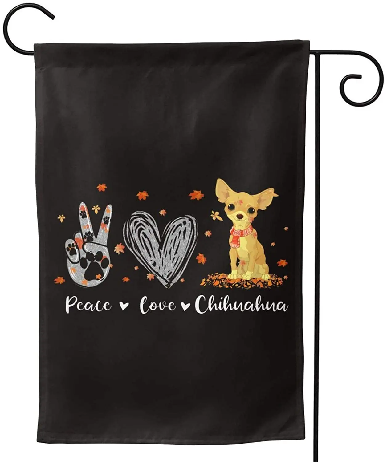 

Love Peace Chihuahua Scarf Autumn Garden Flag Vertical Double Side 12 X 18 Inch Outdoor Garden Decoration