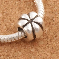 daisy big hole beads 120pcs zinc alloy dangle fit european charm bracelets jewelry diy l1313 11x8 2x8 1mm