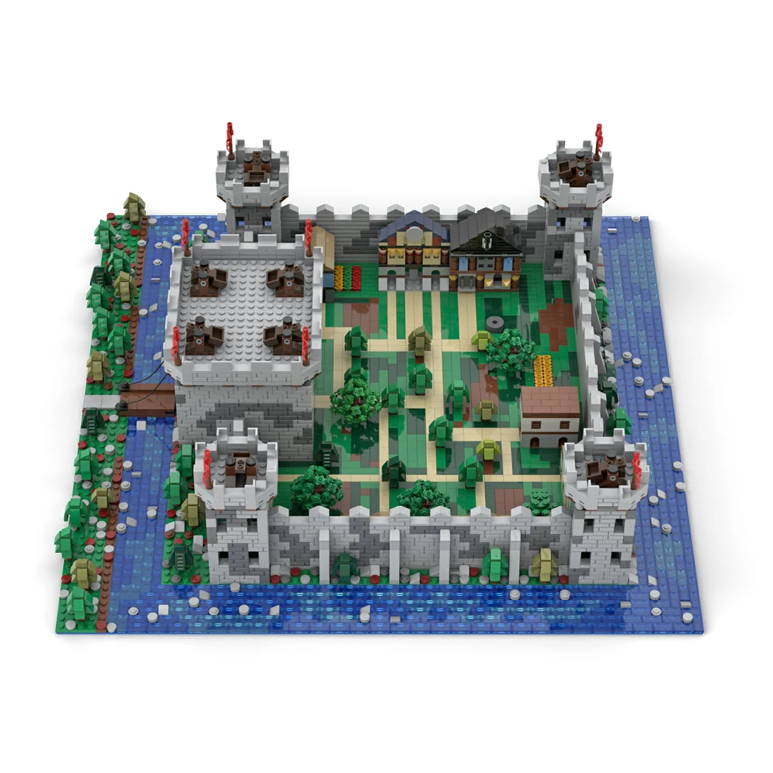 MOC Medieval Castle DIY Assembling Building Block Model Kit (Licensed and Designed by Mini Custom Set) | Игрушки и хобби