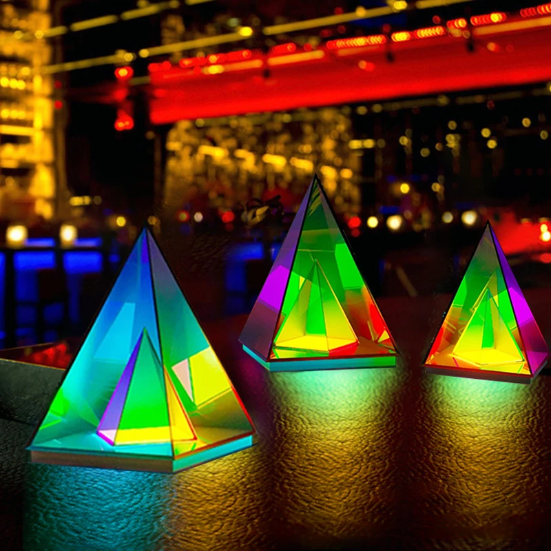 

Multicolor Lamp Atmosphere RGB Remote Control Dimming Table Night Light Acrylic Crystal Lighting Decorative Bedroom Gift Bar