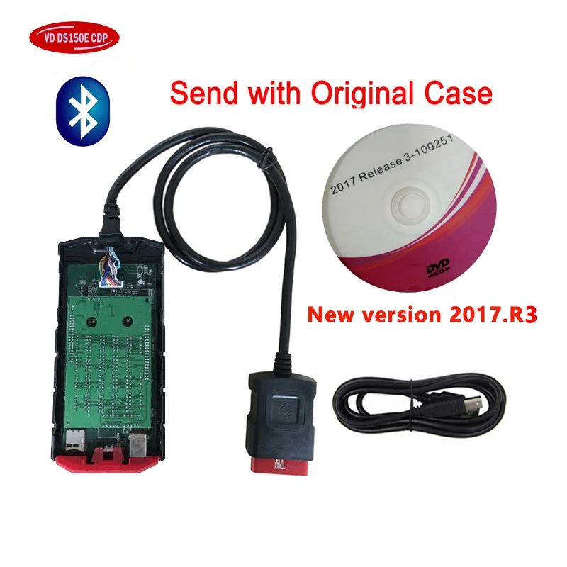 2021 VD DS150E CDP Bluetooth Obd для дельфина 2017R3 с Keygen Obd2 сканер автомобили грузовики