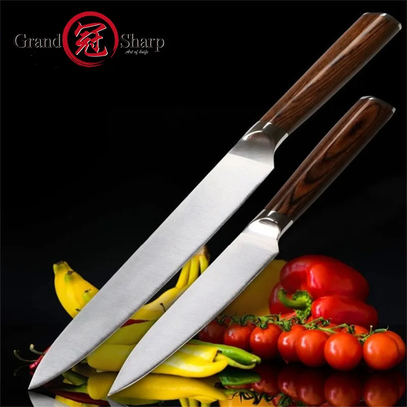 Набор кухонных ножей GRANDSHARP искусственный кухонный нож немецкая сталь супер