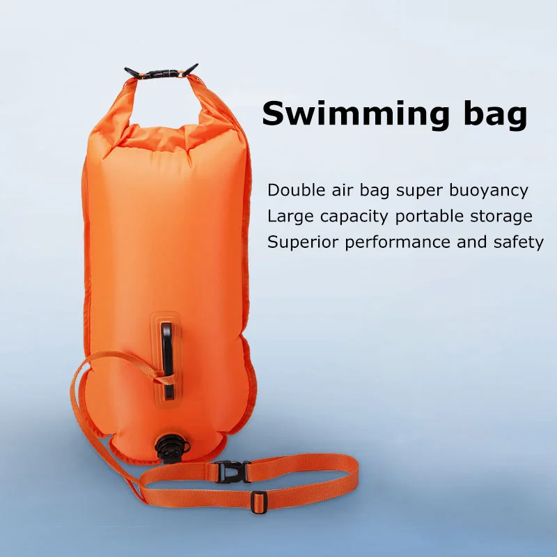 

Inflatable Swimming Rafting Bag Double Airbag Prevent Drowning Surface Mattresses