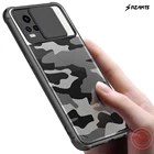 Rzants для VIVO V20 чехол жесткий Камуфляжный объектив Защита камеры Hlaf прозрачный чехол