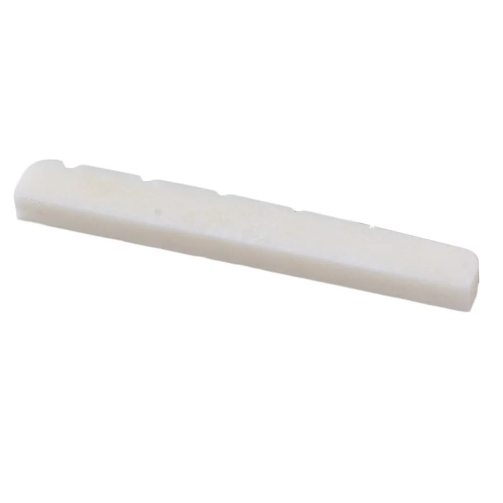 

2 Pieces White Slotted Nut Bone for 6-String Electric Guitar Instrument Part