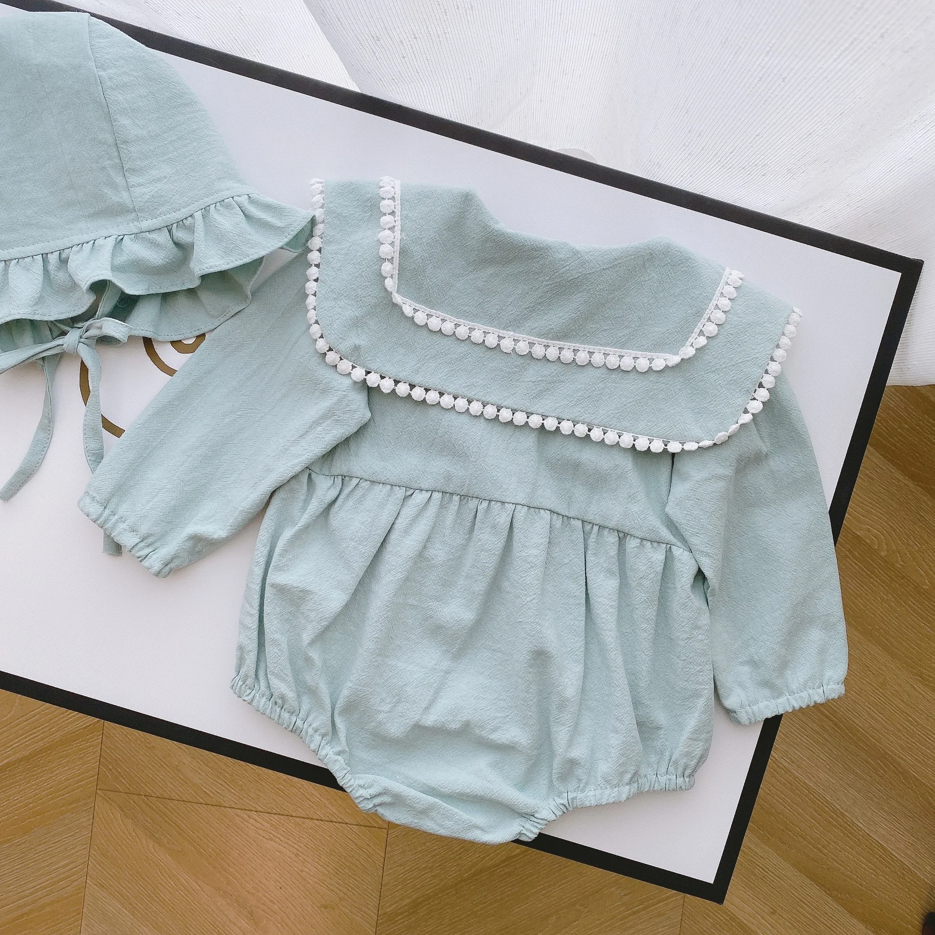 WLG/комплект одежды для девочек Одежда малышей Сезон весна-осень Цвет зеленый