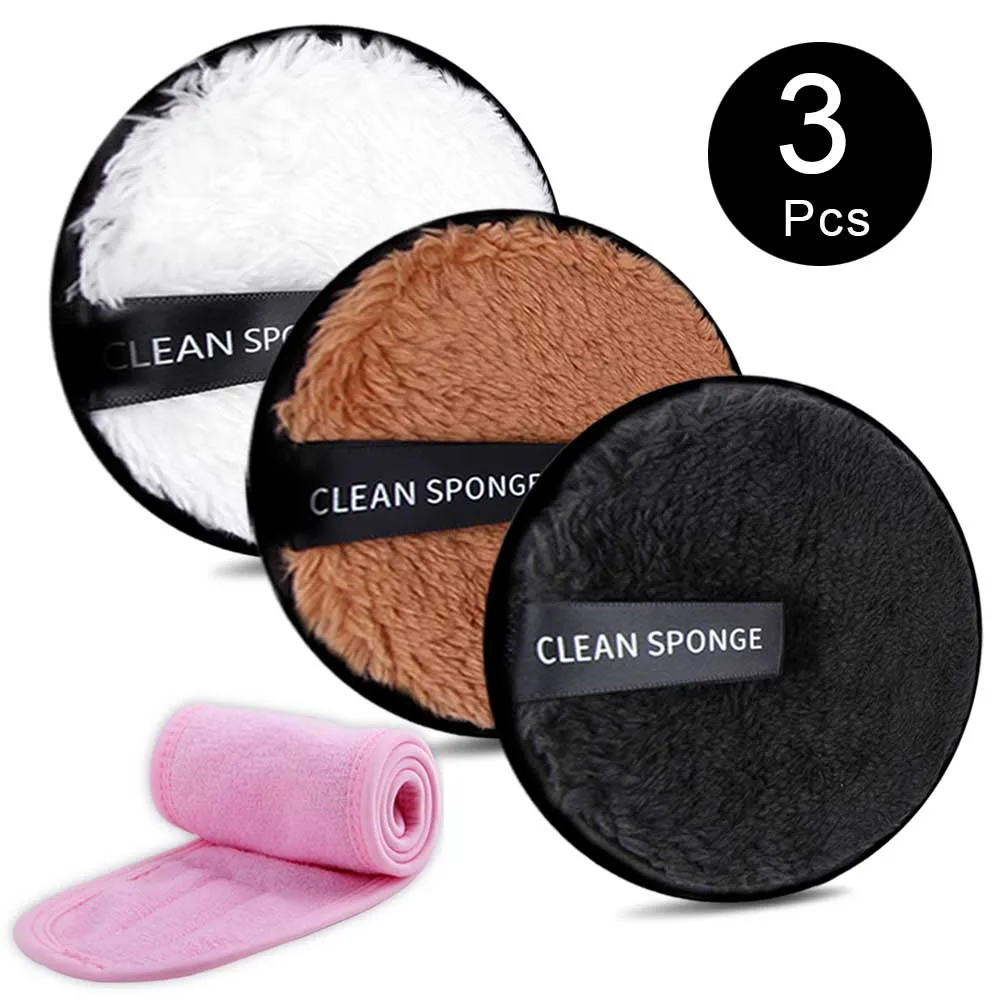 Косметические искусственные многоразовые хлопковые подушечки из микрофибры и 1