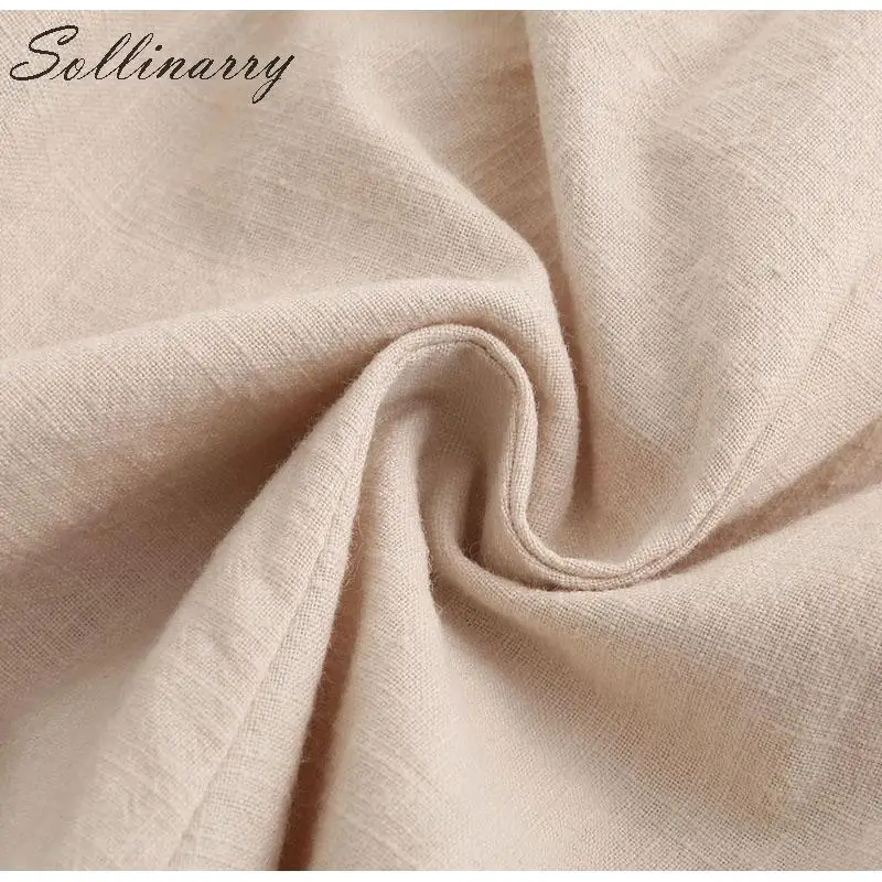 Sollinarry/бежевые повседневные женские шорты со шнуровкой 2019 летние стильные с