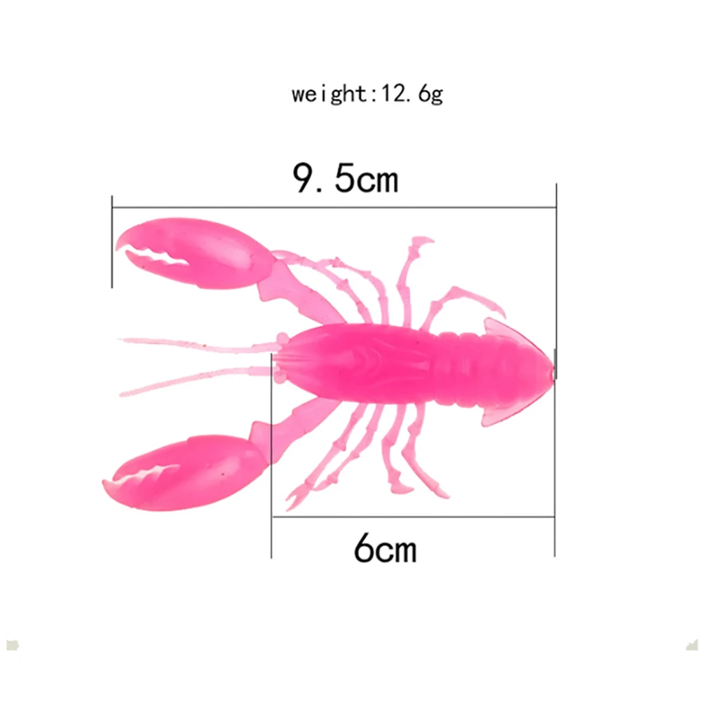 

4pcs Luminous Fishing Lures Soft Worm Shrimp Lures 9.5cm 12.6g Freshwater Ocean Sea Fishing Jigging Bass Jerkbait Scorpion Bait