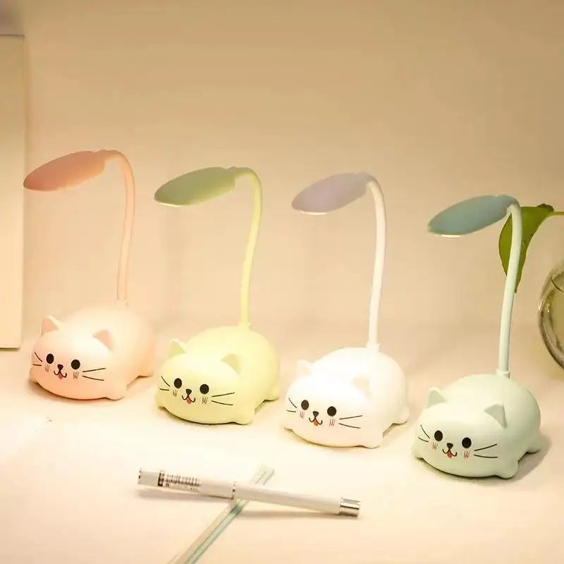 

Cartoon Cute Animal Usb Recharge Battery Led Table Night Light Child Eye Protection Warm White Desk Lamps For Living Room Decor