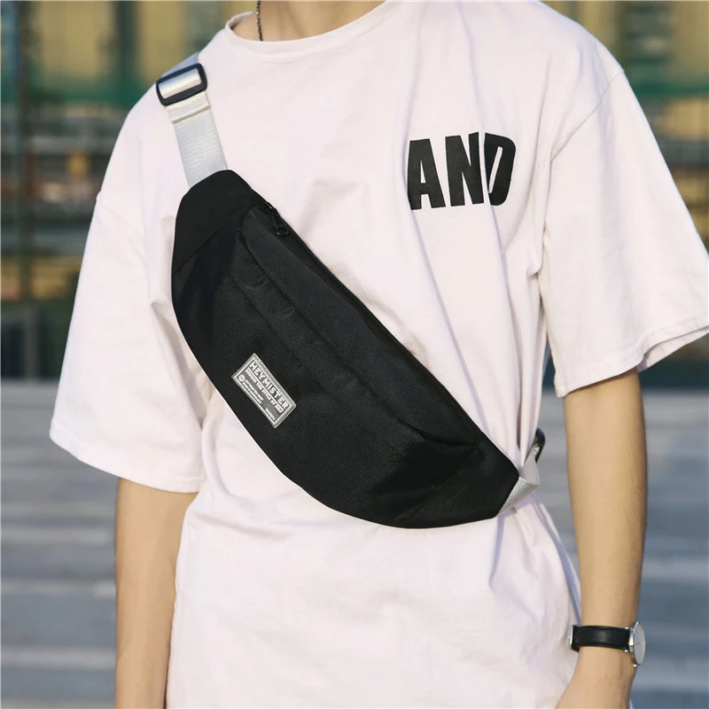 

Unisex Waist Bag Fanny Pack Leisure Canvas Banana Bags Chest Crossbody Packs Street Style Tooling Hip Hop Bag Waist Pack Purse