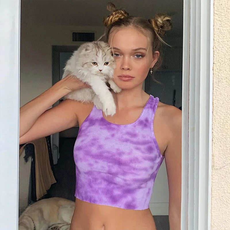 Топы Для женщин 2020 летний топ на бретельках Croptop модные Повседневное кроп топы
