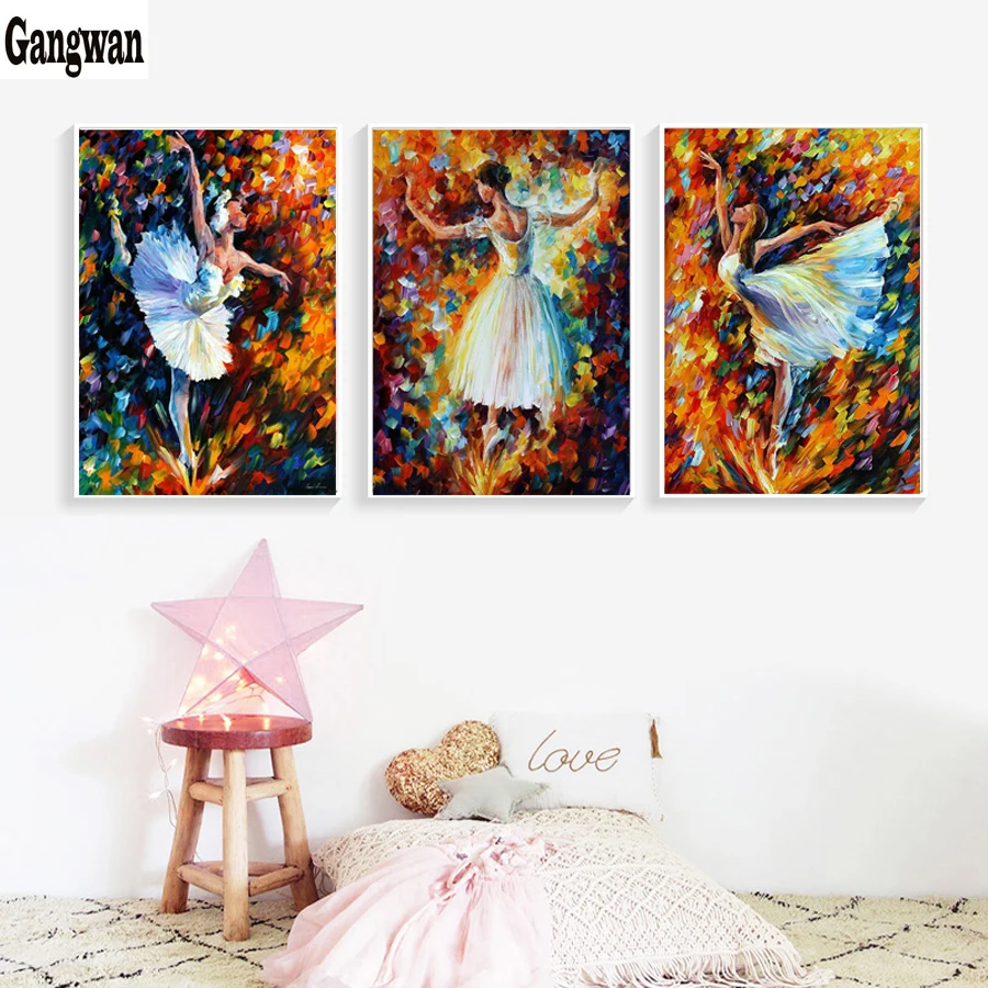 3 шт./компл. 5D алмазная вышивка абстрактная живопись крестом набор 3D Алмазная