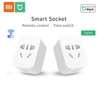 xiaomi mi smart socket mijia smart home plug wifi or zigbee version app remote control power detection work with mi home app