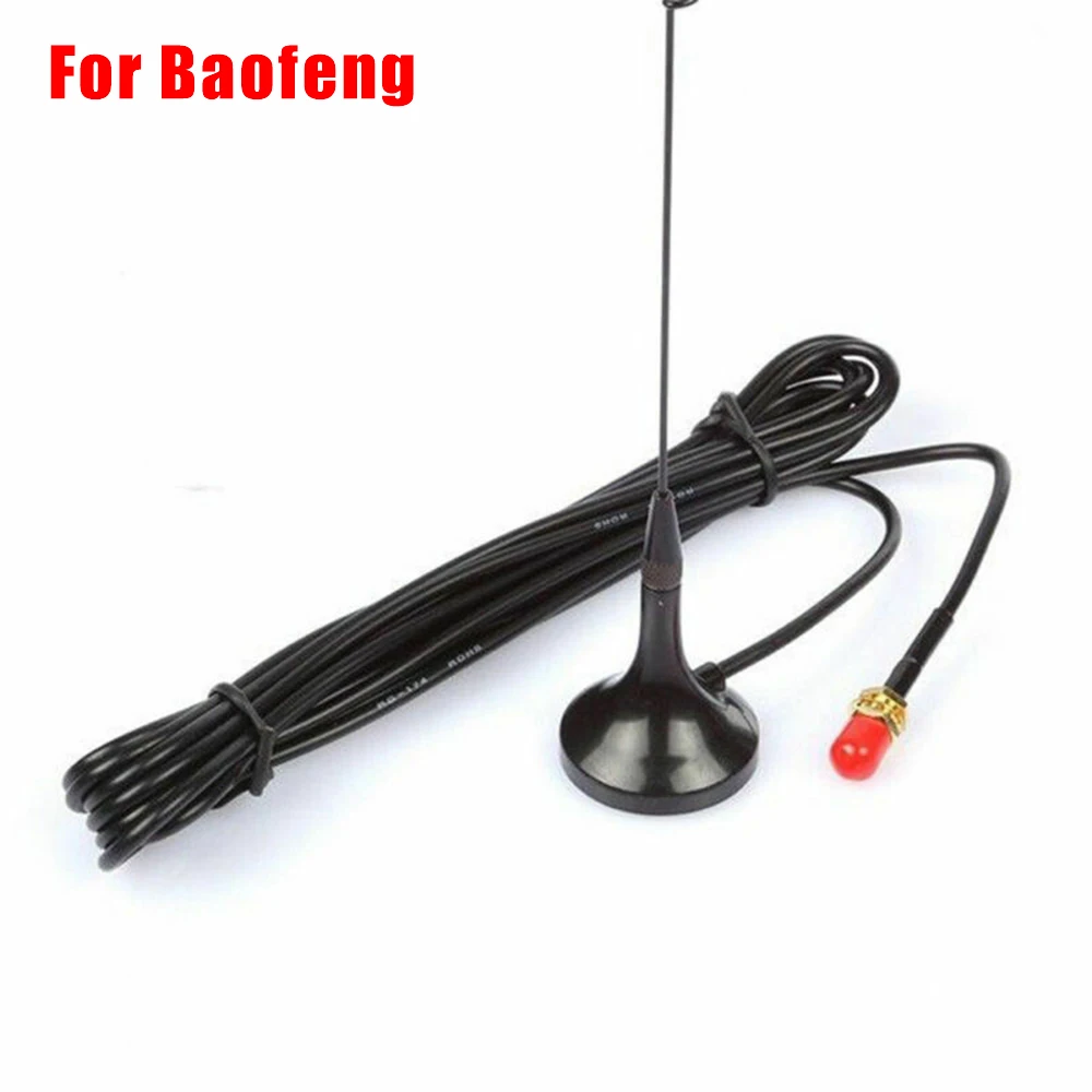 

2pcs Car Magnet Antenna UT-106UV SMA-F For Baofeng UV5R UV82 WalkieTalkie