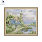 Маяк пейзаж Счетный и штампованный крестиком Набор Сделай Сам Вышивка 11CT 14CT холст ткань Набор для рукоделия домашний декор paintin