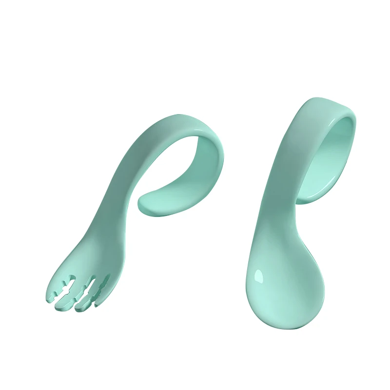 

Silicone Spoon For Baby Utensils Set Auxiliary Food Toddler Learn To Eat Training Bendable Soft Fork Infant Children Tableware