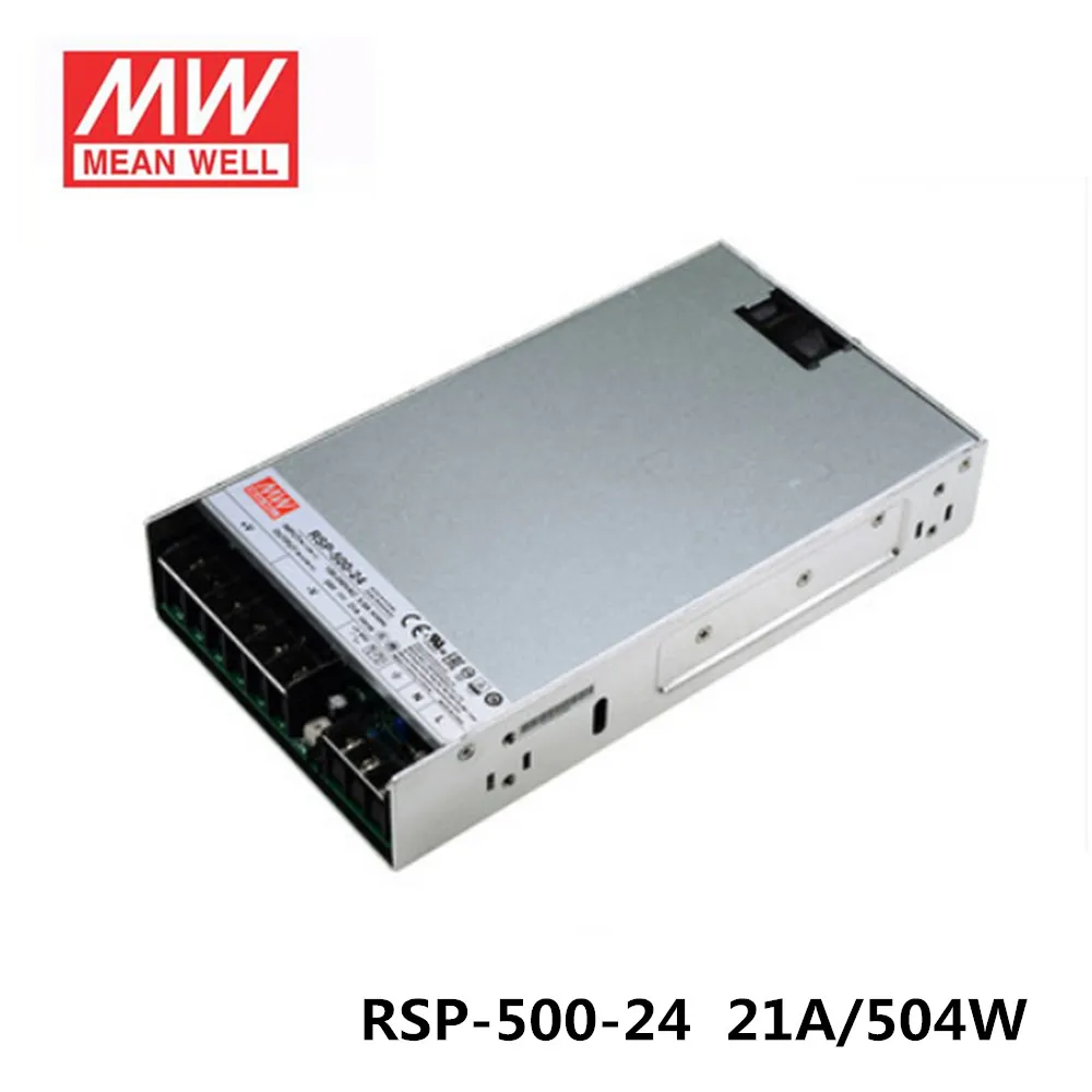 Устойчивый Источник питания MEAN WELL RSP-500-24, 24 В, 21 а, meanwell RSP-500, 24 В, 504 Вт, с одним выходом, с функцией PFC