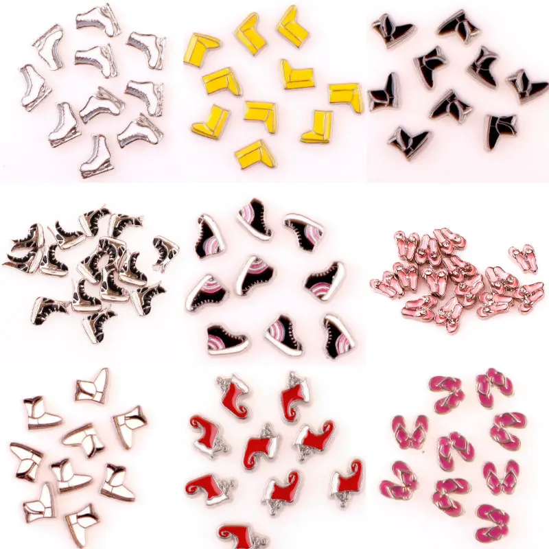 20 шт./лот ледяные коньки обувь плавающие шармы женские шлепанцы сапоги подходят к