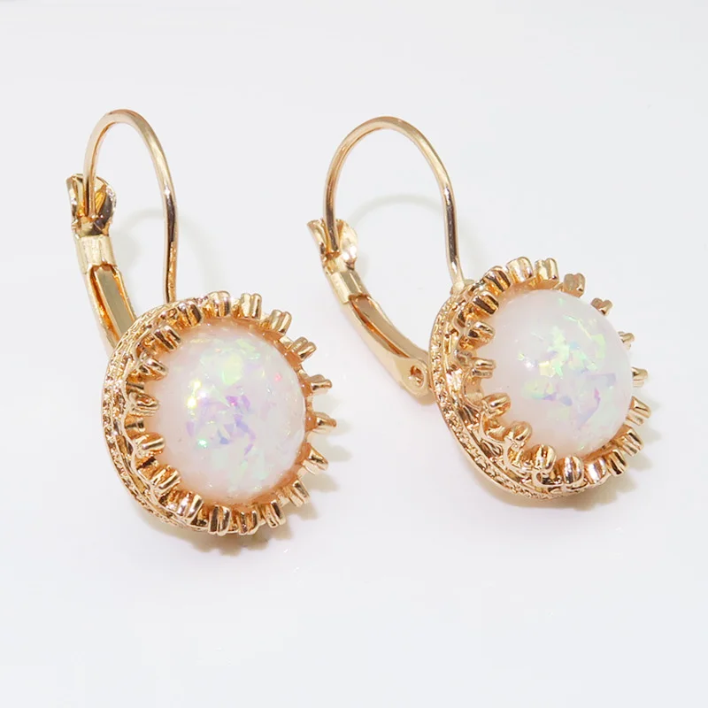 

Fashion Luxury Women Opal Earring Classsic Lady Color Drop Earring Jewelry for Female Friend Party Best Gift