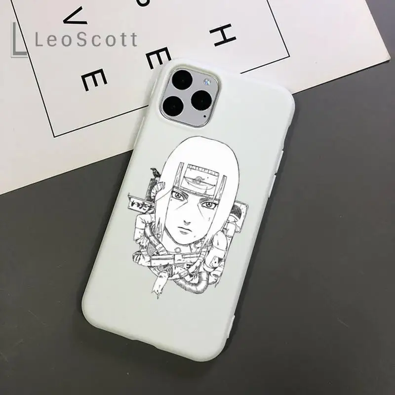 

Fashion Naruto anime Stick figure Phone Case Candy Color for iPhone 11 12 mini pro XS MAX 8 7 6 6S Plus X 5S SE 2020 XR
