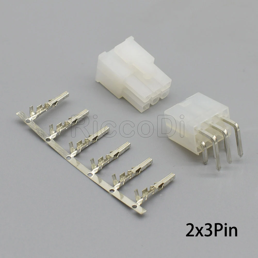 2, 4, 6, 8, 10, 12, 14, 16, 18, 20, 24pin, 5557, 5569, прямоугольный разъем, провод на печатную плату, разъем Mini-Fit Jr. Разъемы питания - Цвет: 5Sets 2X3P