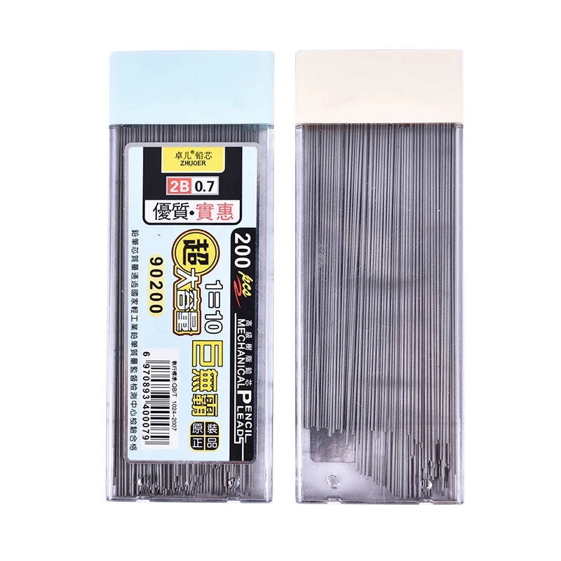 

200Pcs/Box Graphite Lead 2B Mechanical Pencil Refill Automatic Pencil Lead New ZMONH