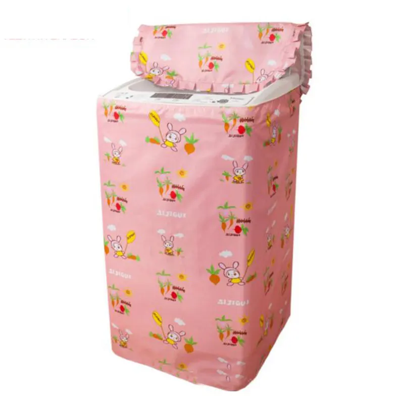 

Cute Sunscreen Dust Proof Cover Washing Machine Cover Waterproof Case Washing Machine Protective Dust Jacket Front Top Open 1PC