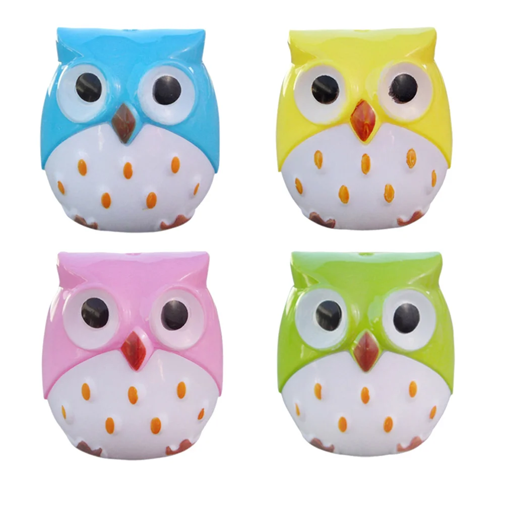 

24pcs Cartoon Owl Pencil Sharpeners Dual Hole Sharpeners for School Office