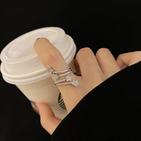 2021 new star zircon ring female fashion temperament exquisite retro index finger ring