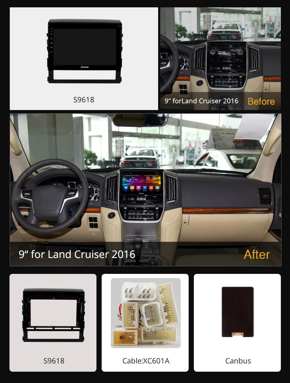 Ownice K1 K2 K3 K5 K6 Octa Core 2 Din Android 9 0 автомобильный dvd плеер для Toyota Land Cruiser 2016 с радио 360