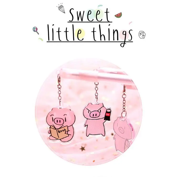 Новинка кавайная розовая свинка фоторучка с черными чернилами для подписей