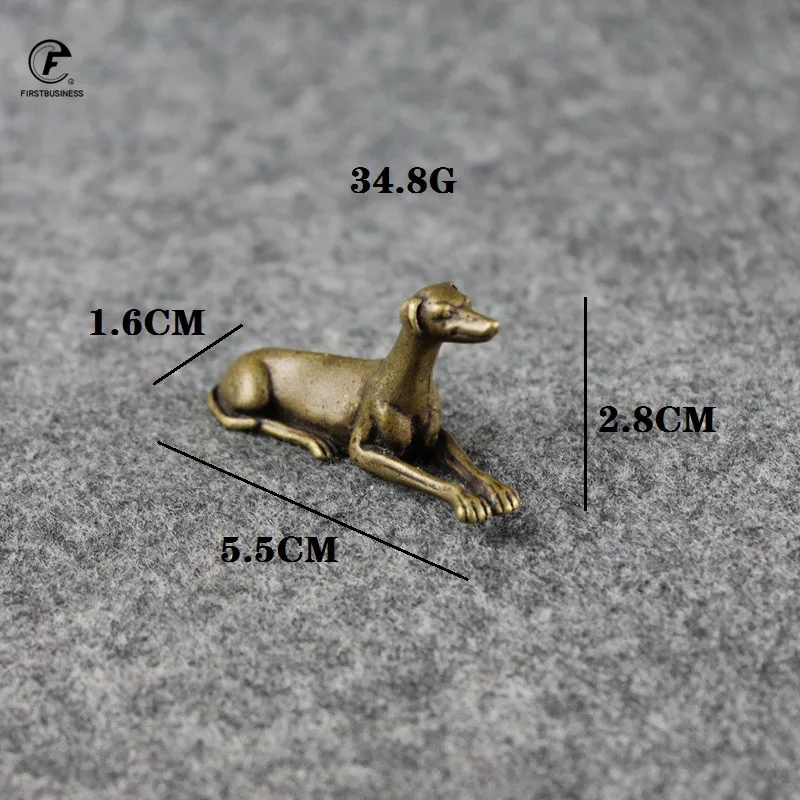 Античная бронзовая статуэтка для собачьего чая домашнего питомца из твердой