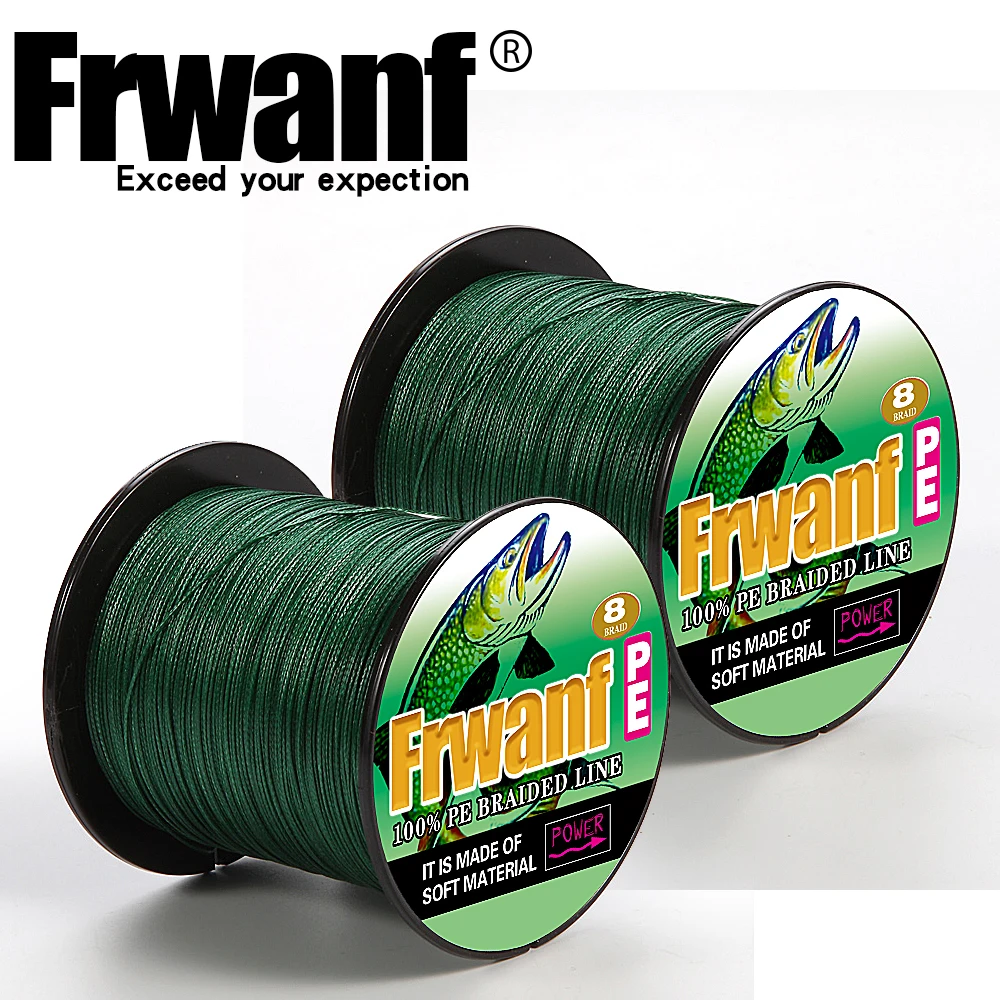 Рыболовная плетеная леска Frwanf 8 плетеных лесок 500 м мультифиламентная для морской
