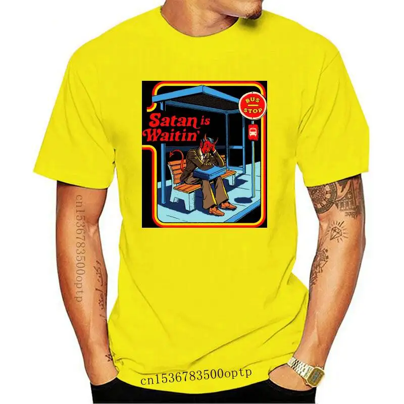 

New Satan is Waitin T-Shirt for Men T-Shirt for Women DMN68 FLQE Black